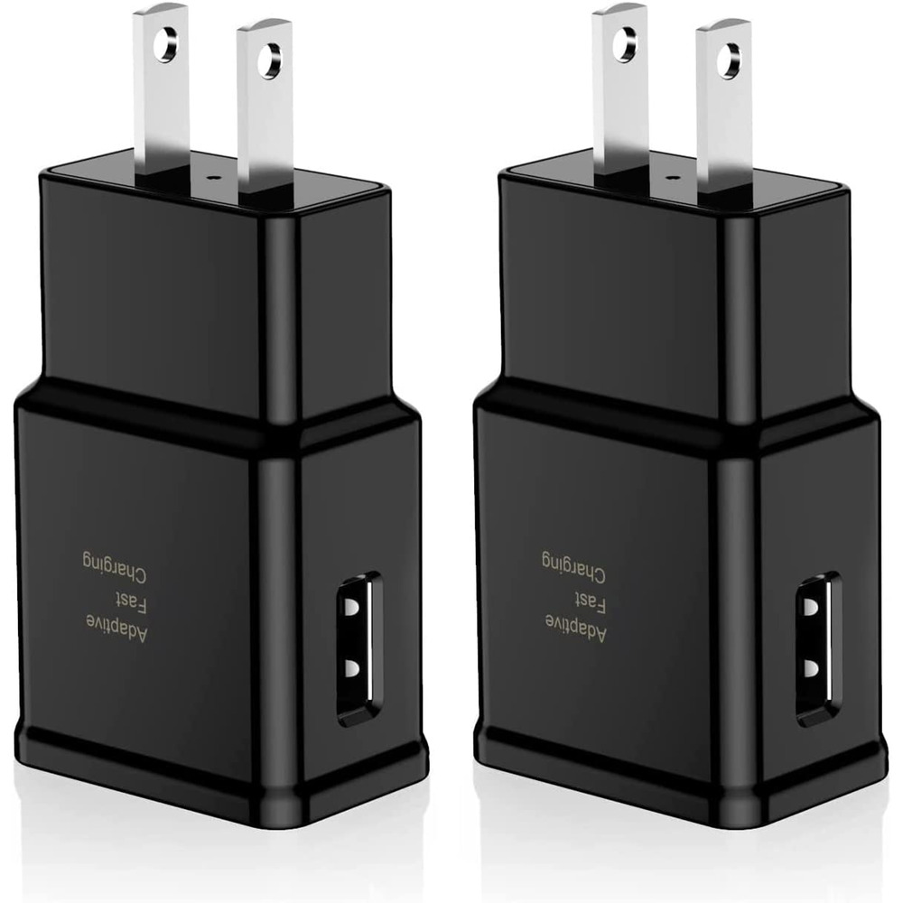 2PCK Adaptive Fast Charger 2.0Amp USB Adapter, 9V/5V for Samsung, LG, Universal